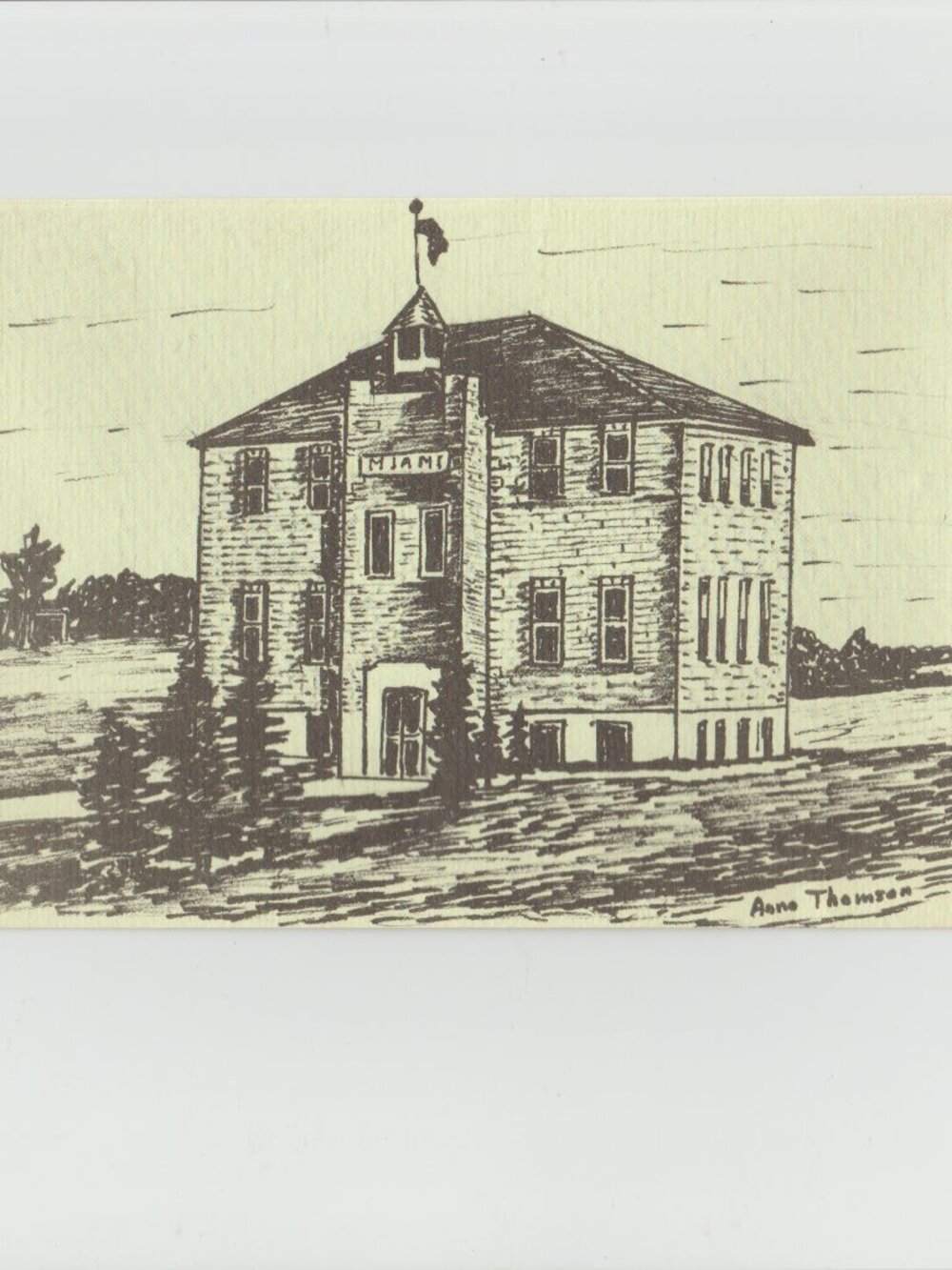 Miami Railway Station / The Four Room Brick School Postcards